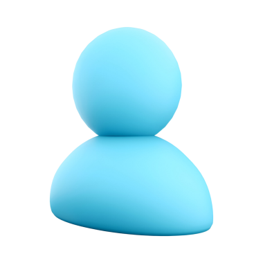 Dijital bağlamlarda bir simge veya avatar olarak kullanılan, bir kişiyi temsil eden basit mavi bir figür.