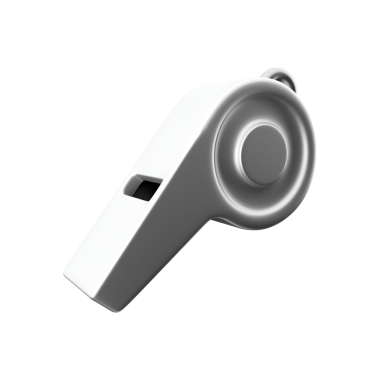 Genellikle spor ve işaret dillerinde kullanılan beyaz bir ıslık..