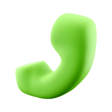 İletişim ve bağlantıyı temsil eden stilize edilmiş yeşil bir telefon alıcısı simgesi.