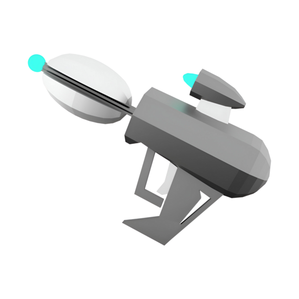 Fütürist gri ve turkuaz patlayıcı tabanca. Bilim kurgu teması ve oyun için tasarlanmış..