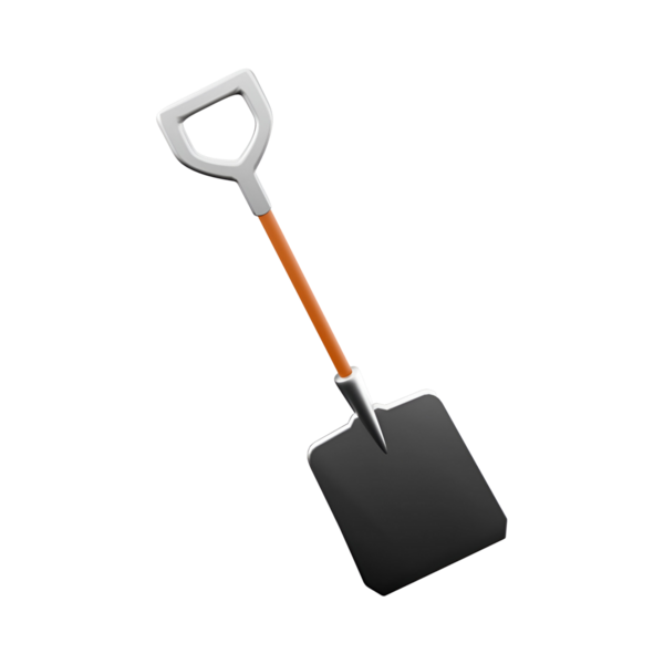 Tahta saplı bir kürek ve metal bir bıçak. Toprağı kazmak ve taşımak için kullanılır..