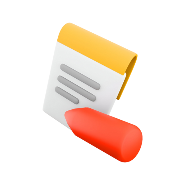 Not defterinin kalem ile çizimi, not almayı veya yazmayı sembolize ediyor..