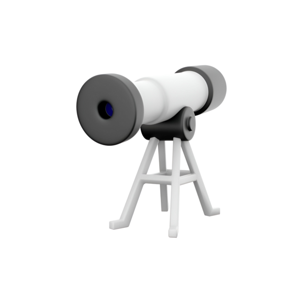 Uzak nesneleri görmek için tasarlanmış basit bir teleskop, tipik olarak astronomi veya açık hava keşiflerinde kullanılır..