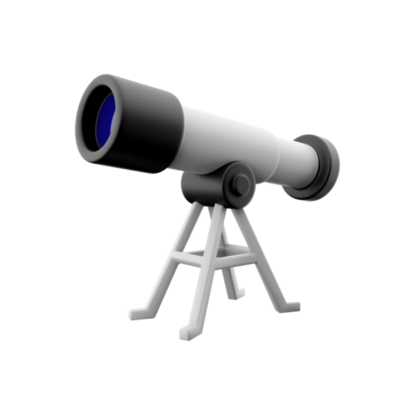 Astronomi ve keşiflerde kullanılan uzak nesneleri görmek için tasarlanmış bir teleskop..