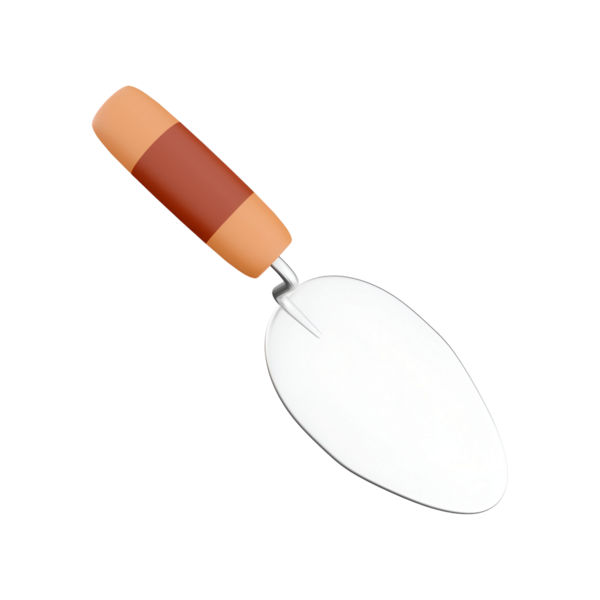 Ahşap saplı bir bahçe malası. Toprağı kazmak ve dikmek için tasarlanmış..