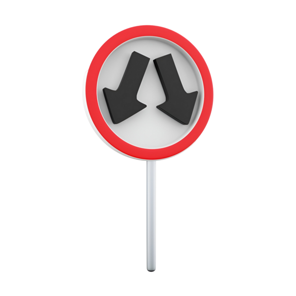 İki yönlü bir yol olduğunu belirten bir trafik levhası sürücülere her iki yönden de araçların gelmesini beklemelerini bildiriyor..