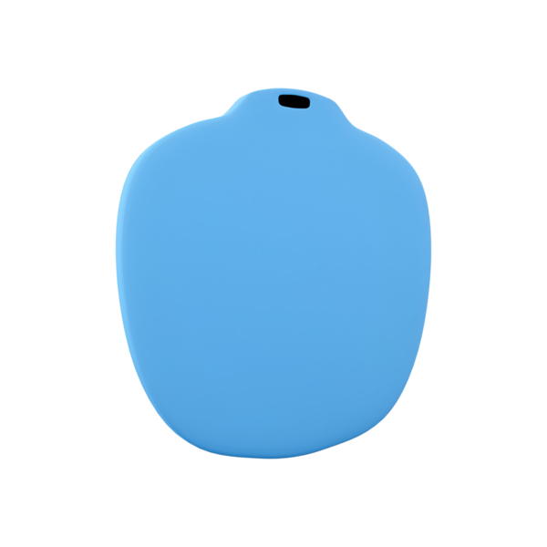 Yuvarlak şekilli basit bir mavi nesne, muhtemelen konfor veya destek için tasarlanmış bir minder ya da ped..