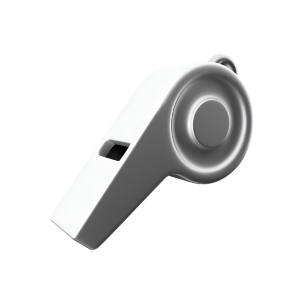 Genellikle spor ve işaret dillerinde kullanılan beyaz bir ıslık..