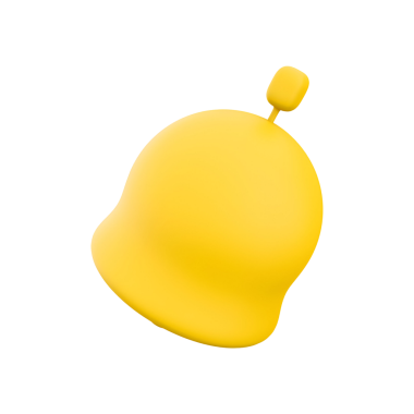 Bildirimlerde ya da uyarılarda kullanılan basit bir sarı çan simgesi.