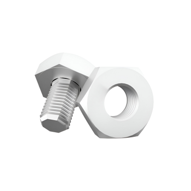 Metalik cıvata ve fındık, genellikle yapı ve makinelerde parçaları birleştirmek için kullanılır..