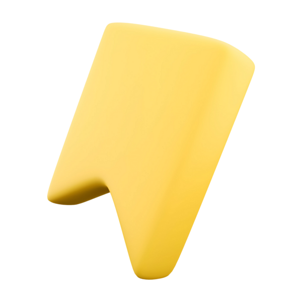 Mobilyalara ya da dekoratif eşyalara benzeyen basit, stilize sarı bir nesne..