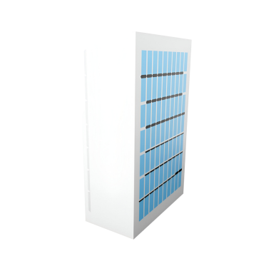 Verimli enerji yönetimi ve sürdürülebilirliği için tasarlanmış modern bir güneş enerjisi depolama ünitesi.