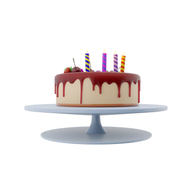 Renkli mumlar ve çikolatalı çiselemeli neşeli bir pasta. Kutlamalar ve doğum günleri için mükemmel..