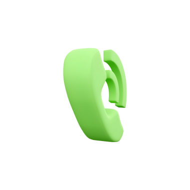 Minimalist yeşil telefon simgesi, iletişimi ve bağlantıyı simgeliyor.