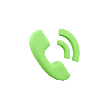 İletişim ve bağlantıyı temsil eden basit bir yeşil telefon simgesi.