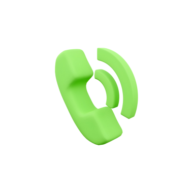 Ses dalgaları ve iletişimi sembolize eden yeşil bir telefon alıcısı simgesi.