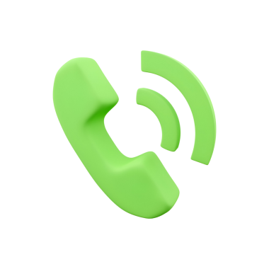 Ses dalgaları ve iletişimi sembolize eden yeşil bir telefon simgesi.