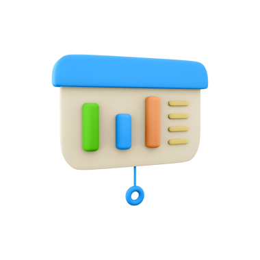 Çubuklu ve çizgili bir veri görselleştirme aracının renkli bir grafik gösterimi, analitik veya performans ölçümleri önerir.