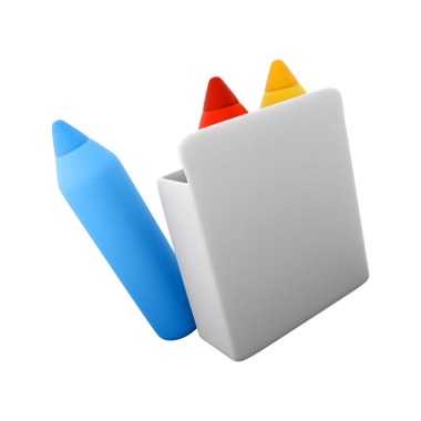 Bir tutacakta renkli boya kalemleri, çizim ve el işi için ideal..