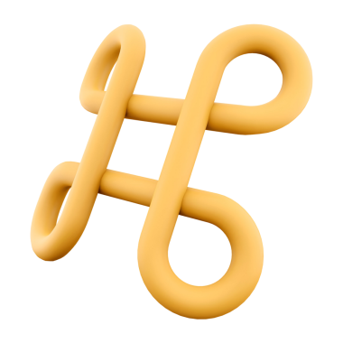 Yumuşak sarı tonda bir döngü şeklinin biçimlendirilmiş, soyut bir tasviri, bağlantı ve sürekliliği sembolize eder..