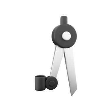 Teknik çizimler ve geometride daireler çizmek ve uzaklıkları ölçmek için kullanılan bir pusula aracı.