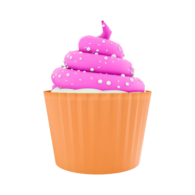 Turuncu ambalajlı pembe şekerli renkli bir kek. Tatlı severler için mükemmel..