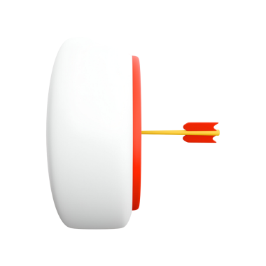 Hedef, hedef ayarlarını veya başarıları sembolize eden bir ok ile şekillendirilmiş bir illüstrasyon.