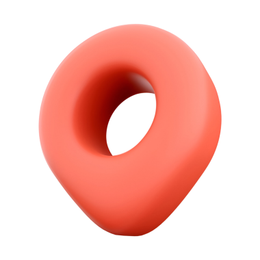 Bir damla ya da gözyaşı damlasını andıran, modern tasarım estetiğini vurgulayan pürüzsüz, stilize mercan renkli üç boyutlu bir şekil..