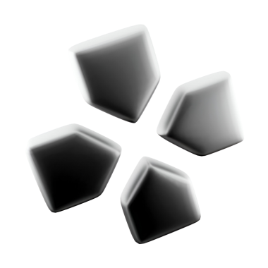 Dört soyut şekilli minimalist bir tasarım modern bir estetik.