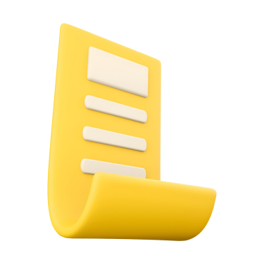 Notları veya hatırlatıcıları düzenlemek için tasarlanmış 3 boyutlu sarı yapışkan bir not tutucu.