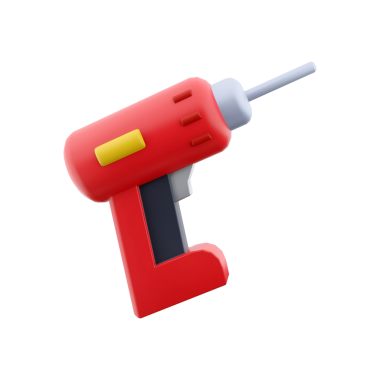 Genel olarak inşaat ve DIY projelerinde kullanılan kırmızı ve gri elektrikli matkap, kompakt bir tasarım sergiliyor.