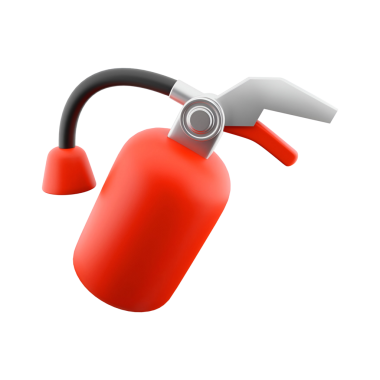 Güvenlik ve yangın önleme için tasarlanmış kırmızı bir yangın söndürücü..