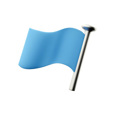 Bir direğin üzerindeki basit mavi bayrak, barış, iletişim ya da işaret gibi çeşitli anlamları sembolize eder..