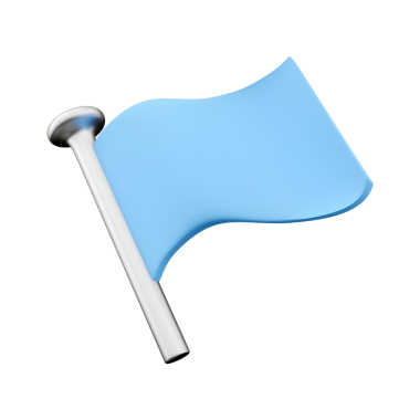Bir direğin üzerinde sallanan basit bir mavi bayrak, genellikle çeşitli bağlamlarda bir mesaj veya sinyal anlamına gelir..