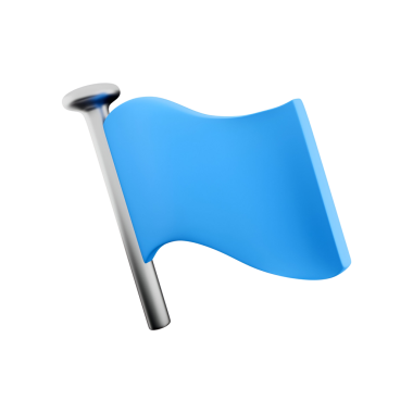 Bir direğin üzerindeki basit bir mavi bayrak, genellikle bir yeri işaret etmek veya işaretlemek gibi çeşitli anlamları temsil etmek için kullanılır..