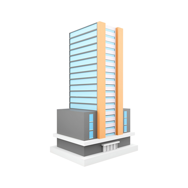 Çağdaş mimariyi sembolize eden cam paneller ve belirgin bir yapıya sahip, parlak bir tasarımı olan modern bir bina..