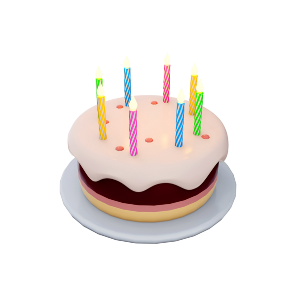 Mumlu renkli bir doğum günü pastası. Özel kutlamalar için mükemmel..