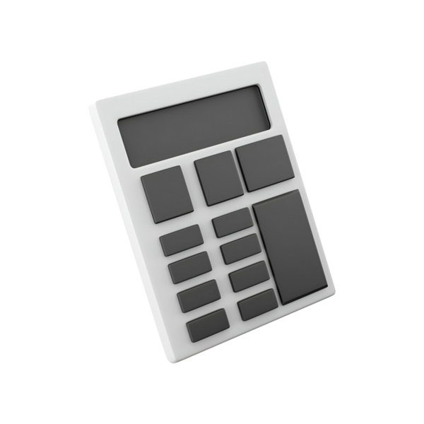 Matematiksel hesaplamalar yapmak için kullanılan sayısal tuş takımlı basit bir hesap makinesi..