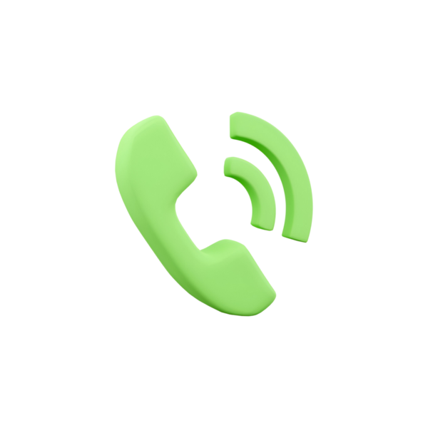 İletişim ve bağlantıyı temsil eden basit bir yeşil telefon simgesi.