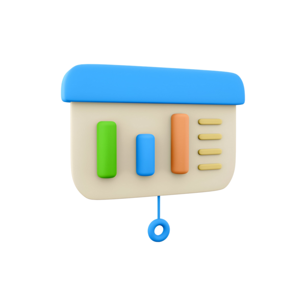 Çubuklu ve çizgili bir veri görselleştirme aracının renkli bir grafik gösterimi, analitik veya performans ölçümleri önerir.