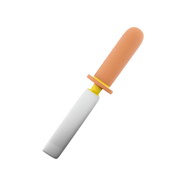 Dondurma ya da donmuş tatlı servis etmek için tasarlanmış saplı renkli bir dondurma kepçesi..