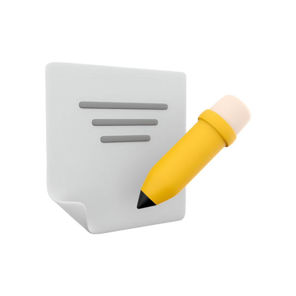 Yazı veya not almayı sembolize eden, kalemle yazılmış bir notun grafiksel temsili.