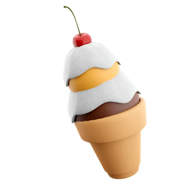 Krem şantili ve kirazlı renkli bir dondurma. Tatlı olarak harika olur..