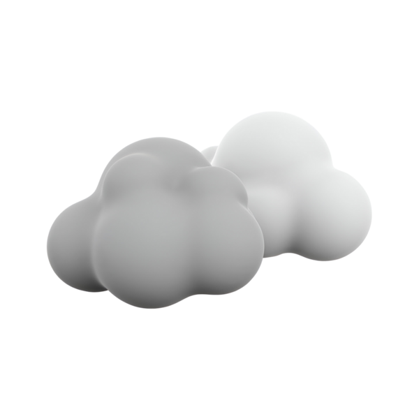 İki stilize bulutun basit bir tasarımı, minimalist bir tasarım sergiliyor..