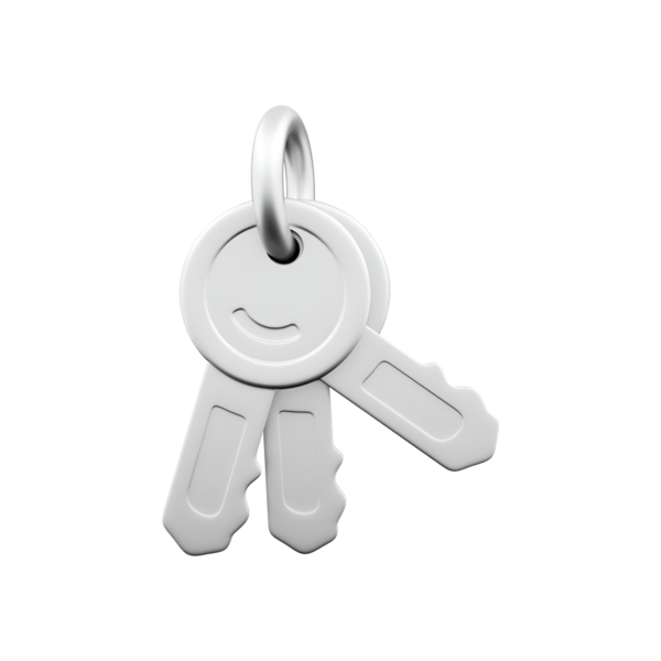 Bir yüzükteki üç anahtar, giriş ve güvenliği sembolize ediyor..