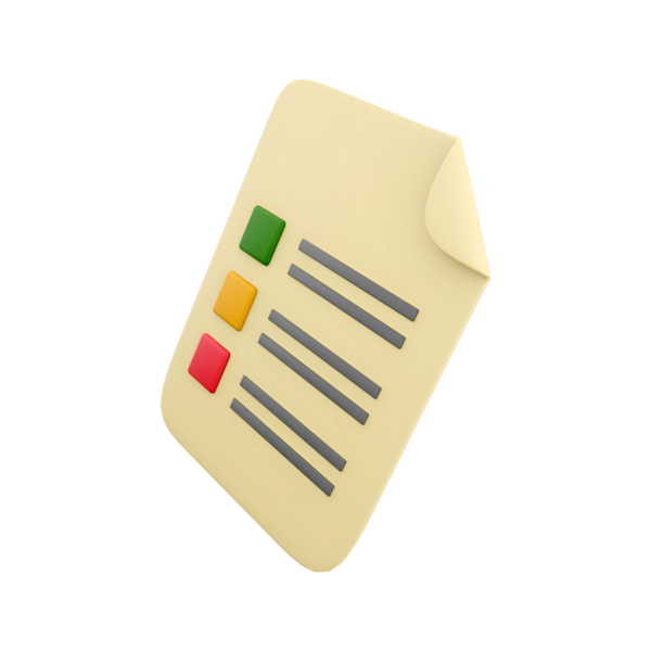 Renkli göstergeler ve satırlara sahip sarı bir not defteri, bir yapılacaklar listesi veya yapılacaklar listesi biçimi öneriyor.