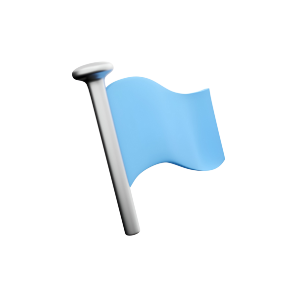 Direkte basit bir mavi bayrak, bir sembolü ya da işaretçiyi temsil eder..