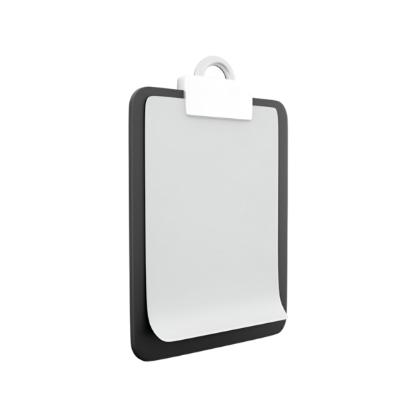 Kağıt veya notları tutmak için sıklıkla kullanılan boş bir pano..