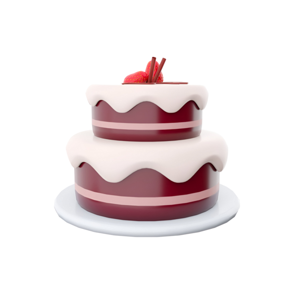 İki katlı, kremalı ve meyveli pasta. Kutlamalar ve özel günler için mükemmel..