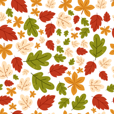 Sonbahar sezonu tasarımı için kusursuz sonbahar yaprağı desenli vektör çizimi